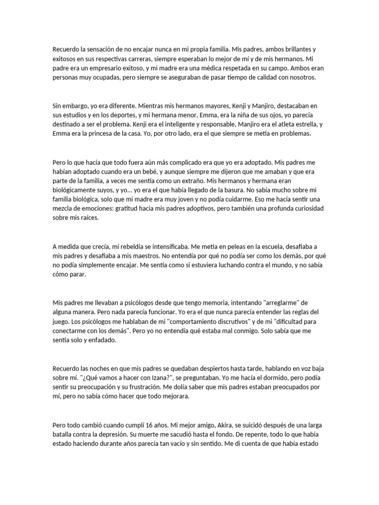 Recuerdo La Sensación de No Encajar Nunca en Mi Propia Familia | PDF ...