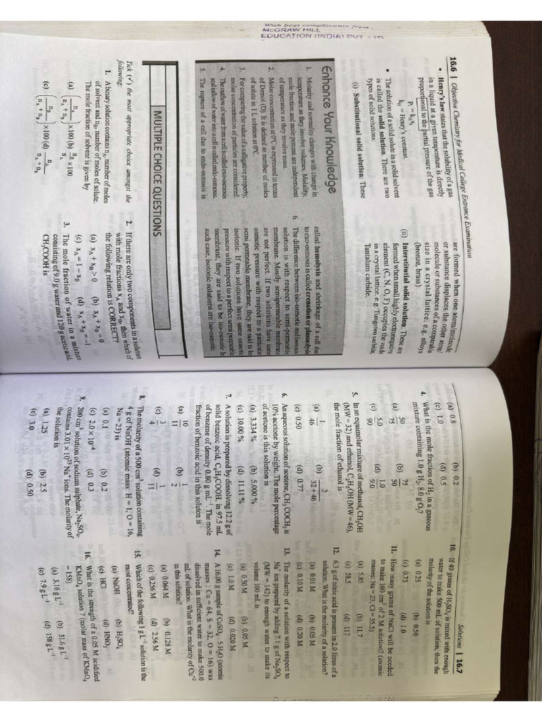 Solution Numericals | PDF