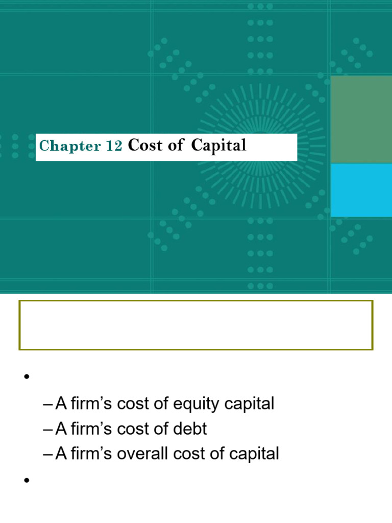 Understanding Cost of Capital Basics | PDF | Cost Of Capital | Capital ...