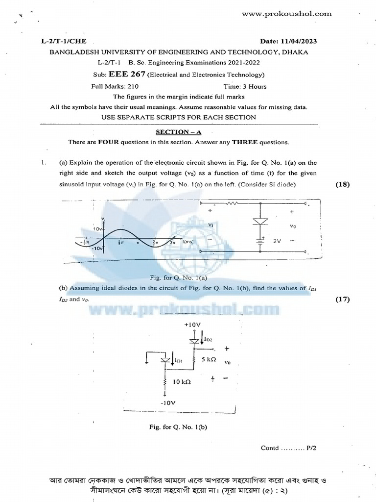 Che 21 Eee 267 2021-21 | PDF | Electric Generator | Electrical Engineering