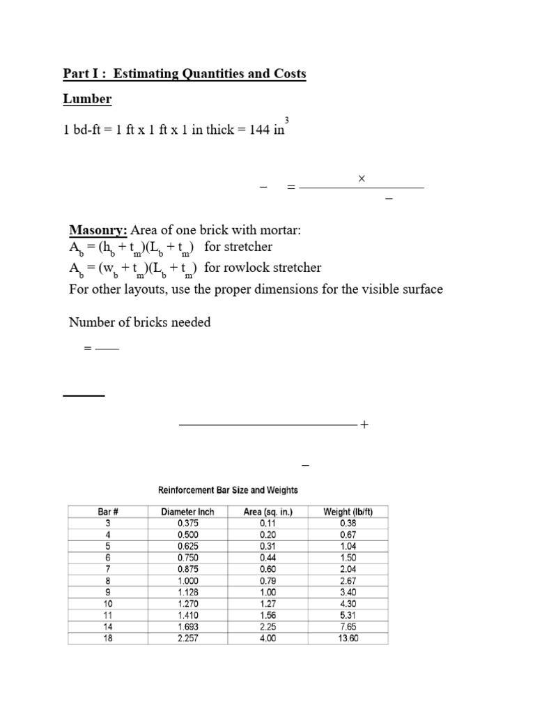 Quantity and Cost Estimation Guide | PDF | Concrete | Brick