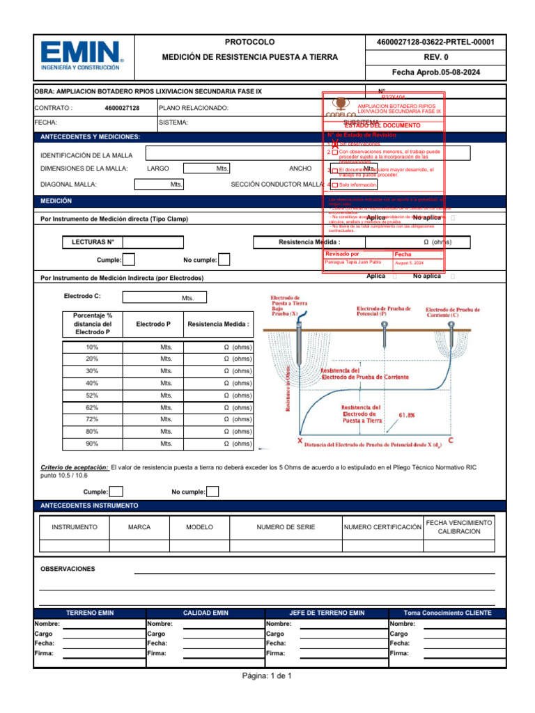 4600027128-03622-PRTEL-00001 Rev.0 ST1 | PDF | Medición