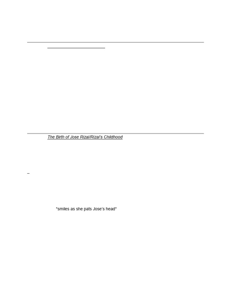 Life of Jose Rizal Script | PDF