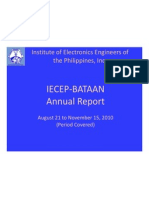 Institute of Electronics Engineers of The Philippines, Inc.: Iecep-Bataan Annual Report Annual Report