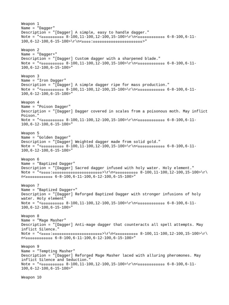 Weapons | PDF