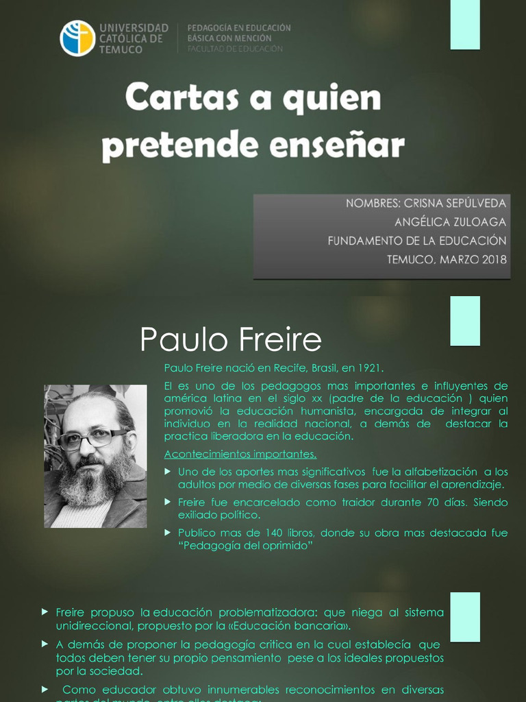 Analisis Quotcartas A Quien Pretende Ensenarquot Issuu | PDF