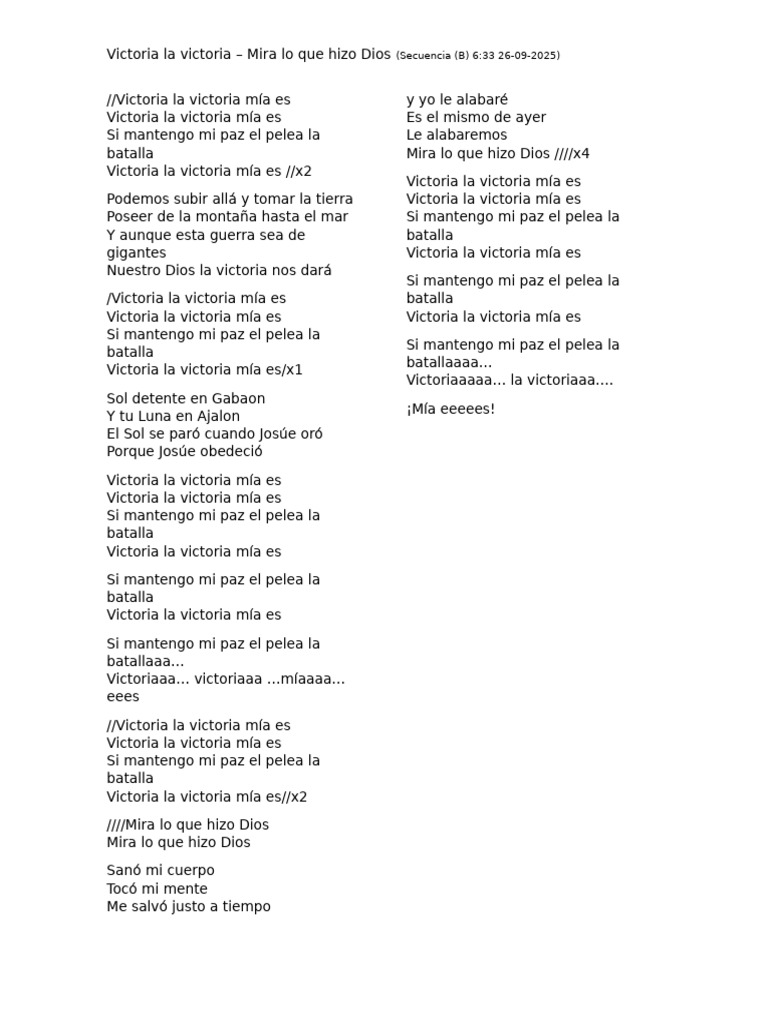 Victoria La Victoria Mira Lo Que | PDF