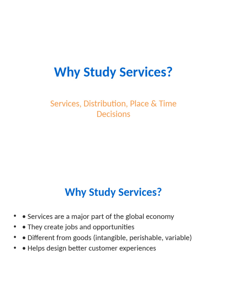 Why Study Services Presentation Professional | PDF