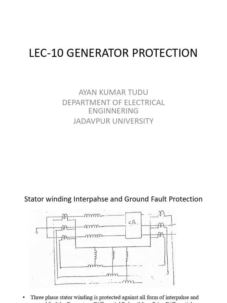 Generator Protection Lec 10 | PDF