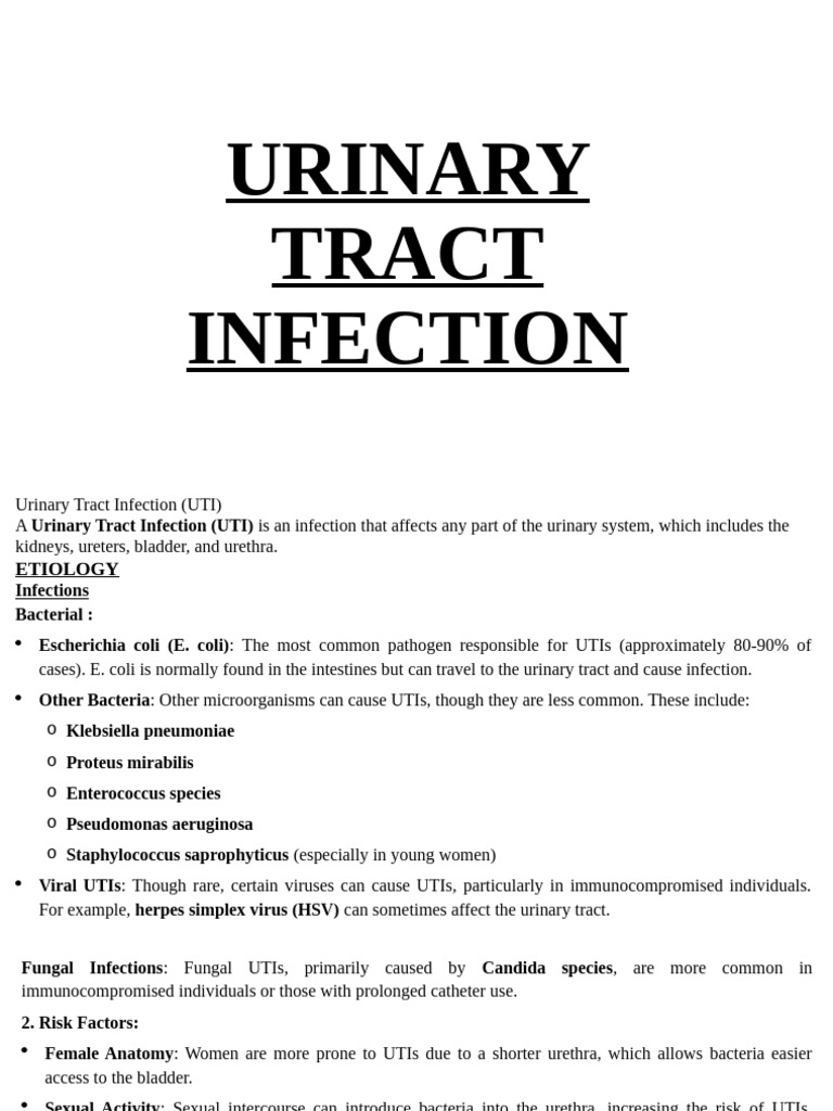 Urinary Tract Infections | PDF | Urinary Tract Infection | Urinary System