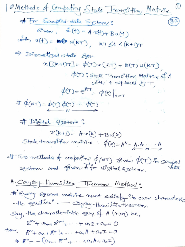 Cayley-Hamilton Method for Systems | PDF