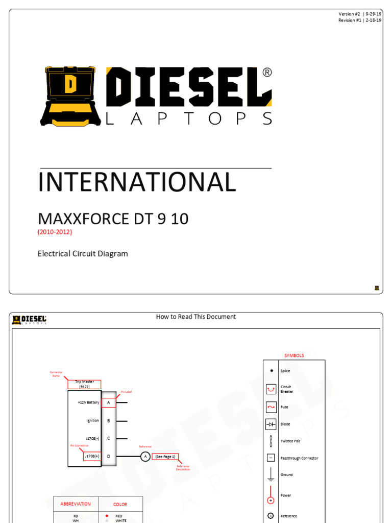 MAXXFORCE DT 9 10 Circuit Diagram Guide | PDF | Throttle | Diesel Engine