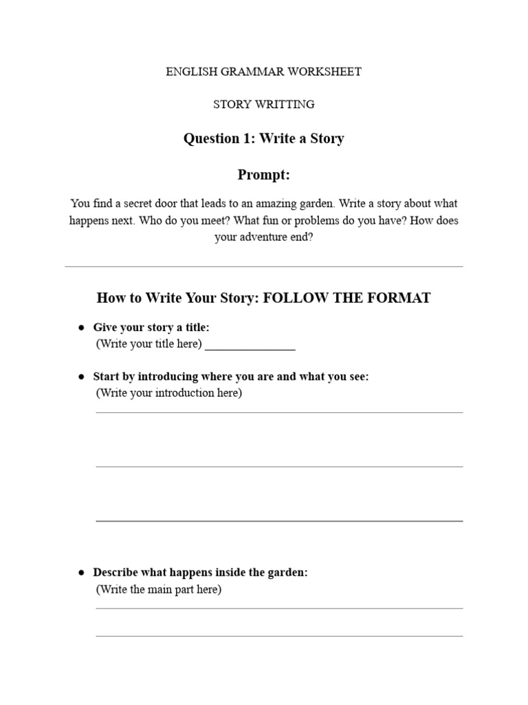 English Grammar Worksheet | PDF