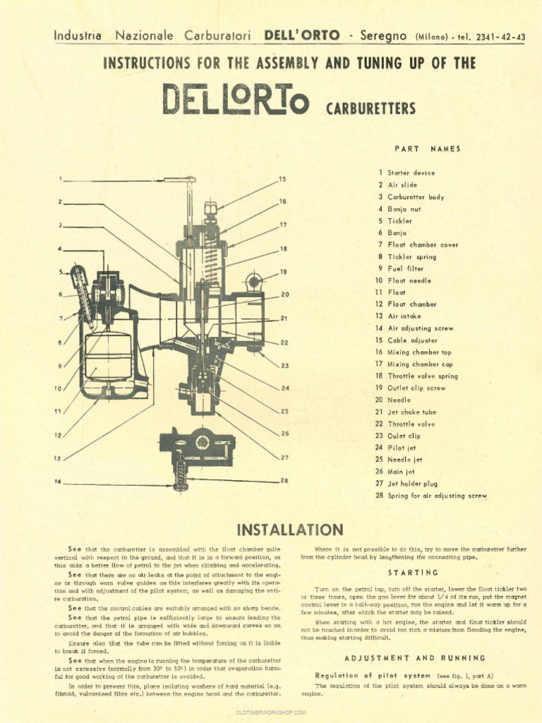 Carburetter Assembly & Tuning Guide | PDF | Carburetor | Machines