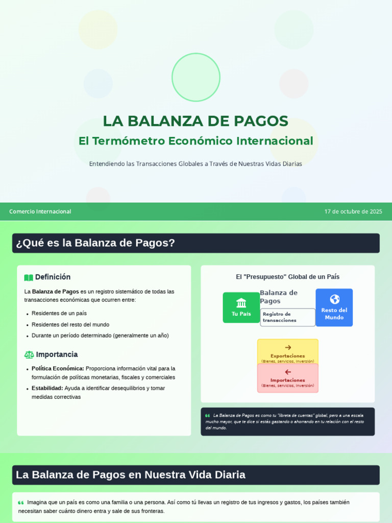 Balanza de Pagos: Claves del Comercio Internacional | PDF | Balance de ...