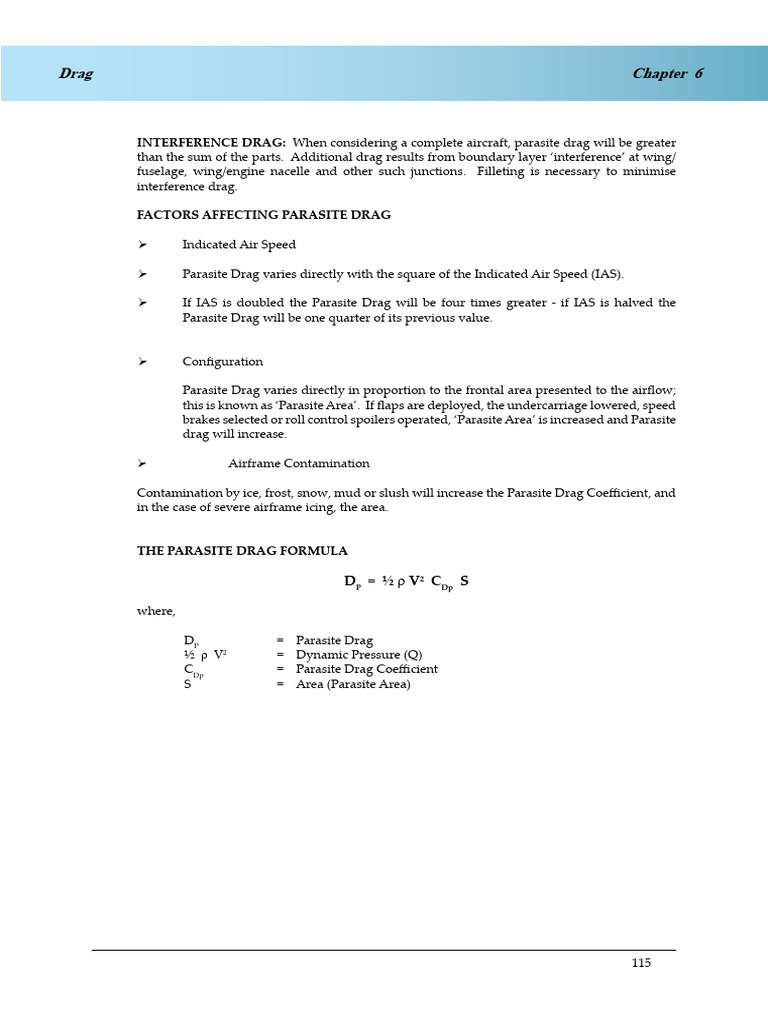 Factors Affecting Parasite Drag | PDF