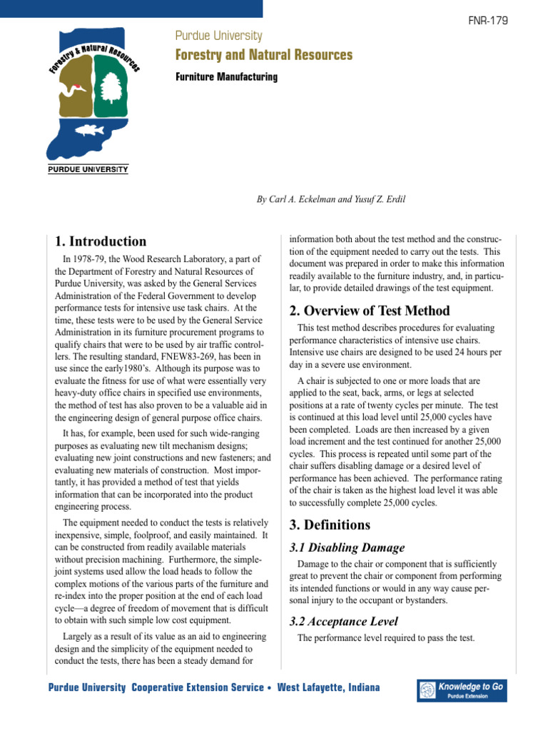 Intensive Use Chair Performance Testing | PDF | Chair | Belt (Mechanical)