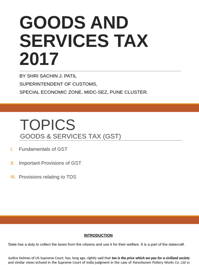 Understanding Goods and Services Tax (GST) | PDF | Taxes | Excise