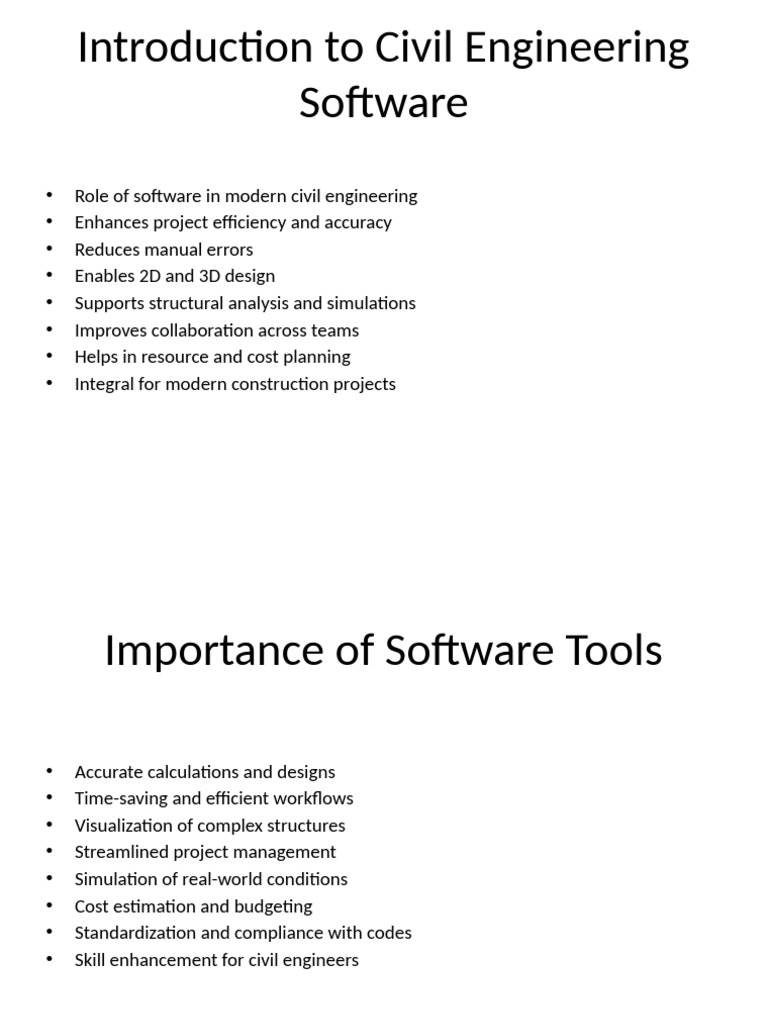 Essential Software Tools for Civil Engineers | PDF | Building ...