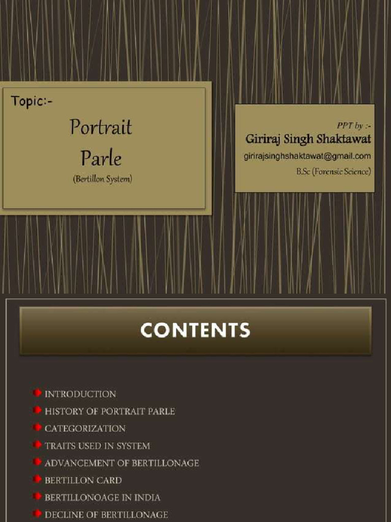 Portrait Parle | PDF