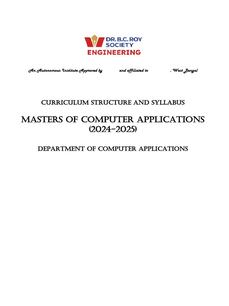 MCA Curriculum 2024-2025 Overview | PDF | Bachelor's Degree | Computing