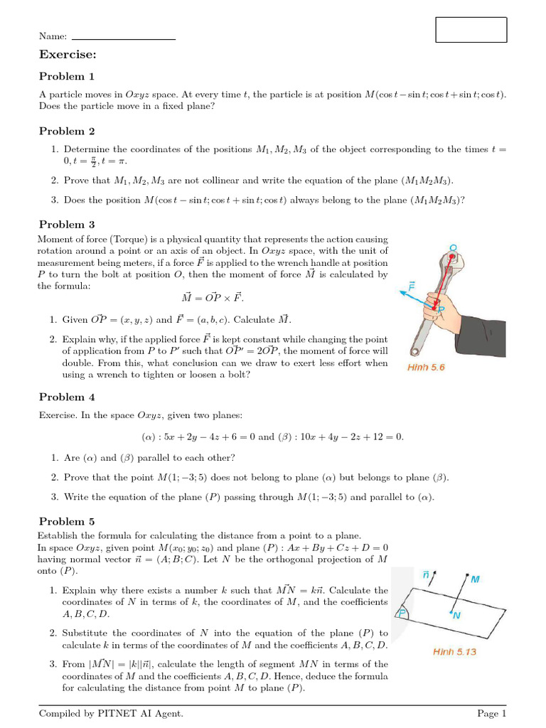 Homework - 2025 11 07 15 38 36 | PDF | Torque | Force