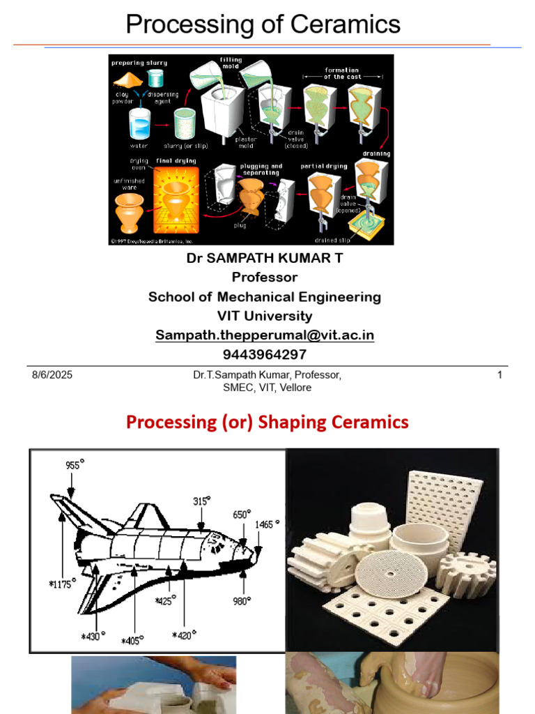 Overview of Ceramic Processing Techniques | PDF | Glasses | Ceramics