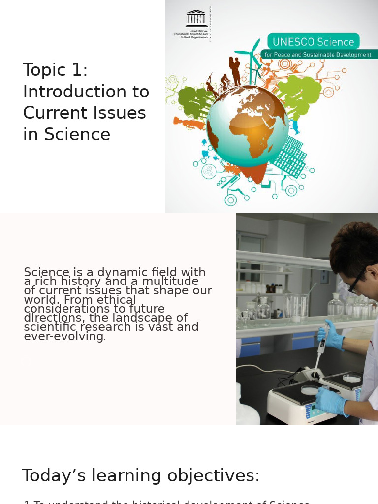 Current Issues and History in Science | PDF | Science | Scientific ...