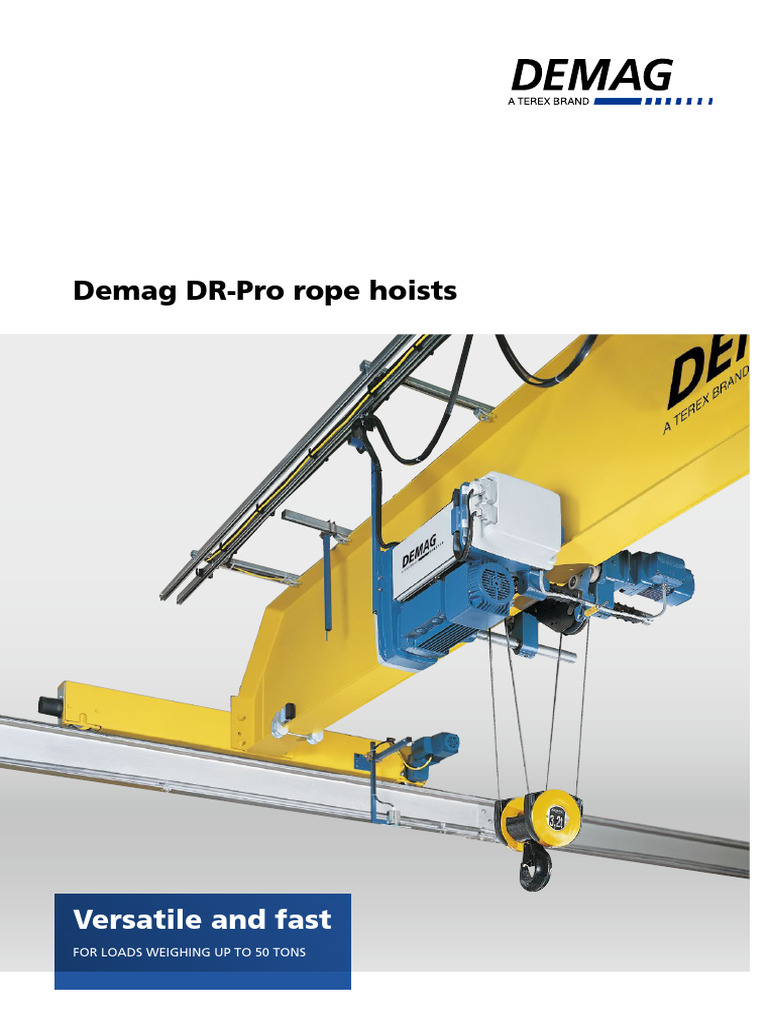 Demag DR-Pro Rope Hoists Overview | PDF | Radio | Crane (Machine)