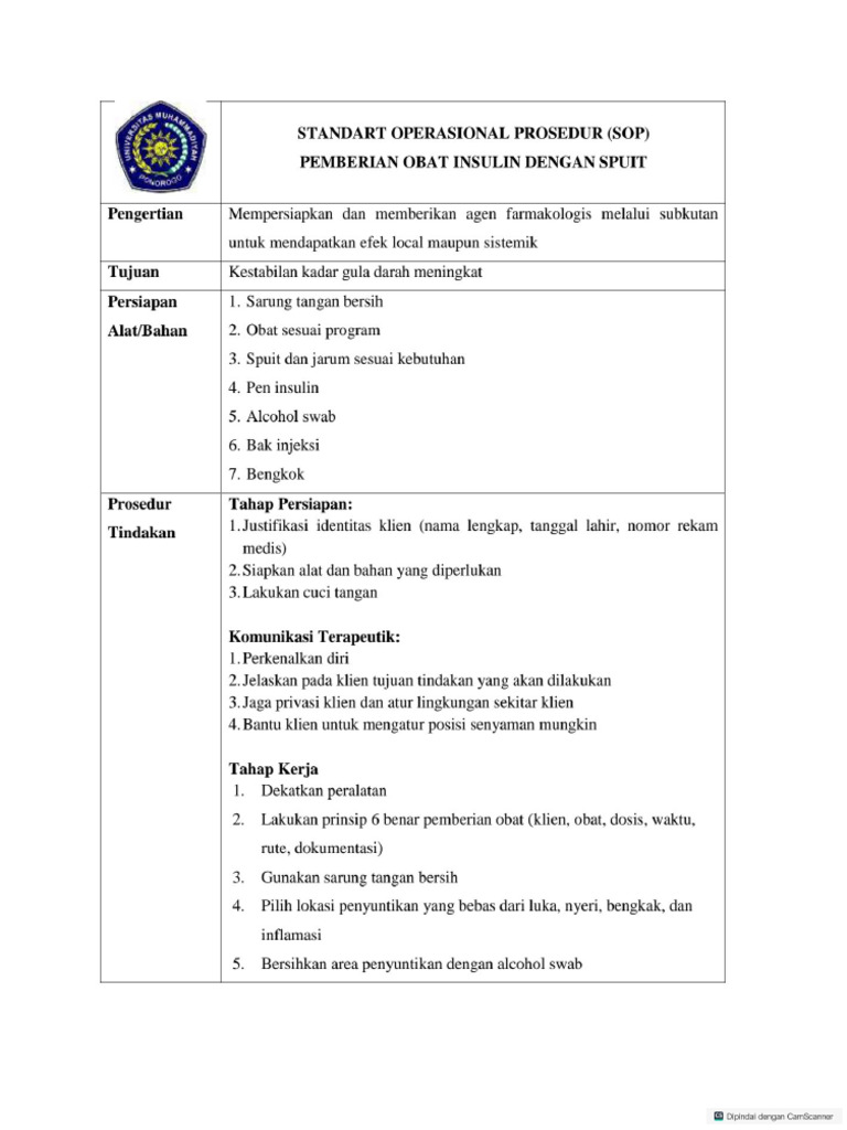 SPO Injeksi Subkutan SC | PDF