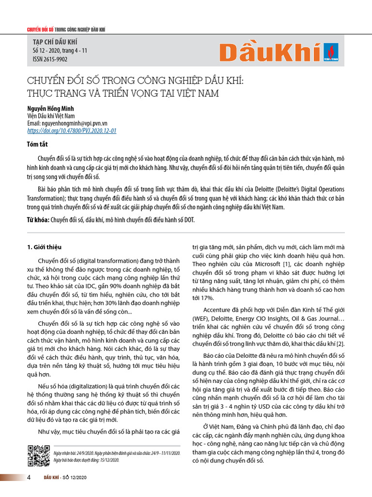 Chuyn Di S Trong Cong Nghip Du Khi | PDF