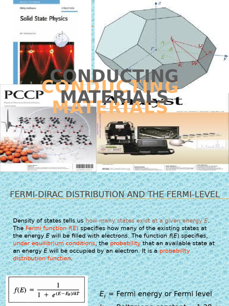 Fermi-Dirac Distribution in Conducting Materials | PDF | Mathematical ...