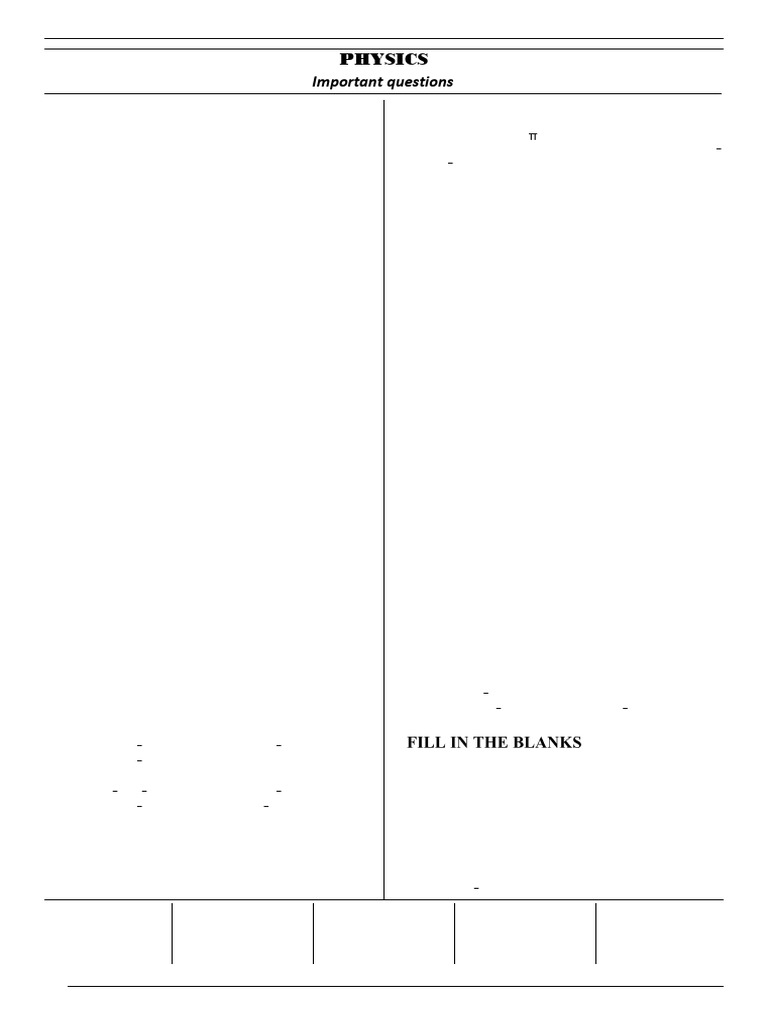 1st PU IMP - Physics - Oct 2025 | PDF | Force | Collision