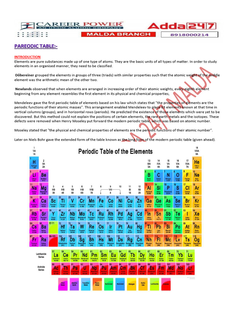 Modern Periodic Table Overview | PDF | Periodic Table | Ion