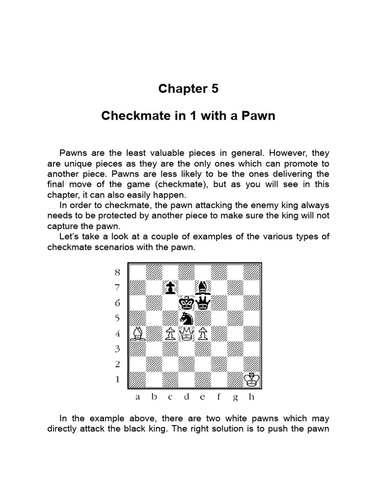 Pawn Checkmate Strategies Explained | PDF | Chess | Chess Theory