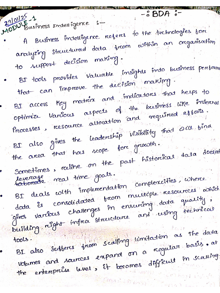 BDA Mod 1 | PDF