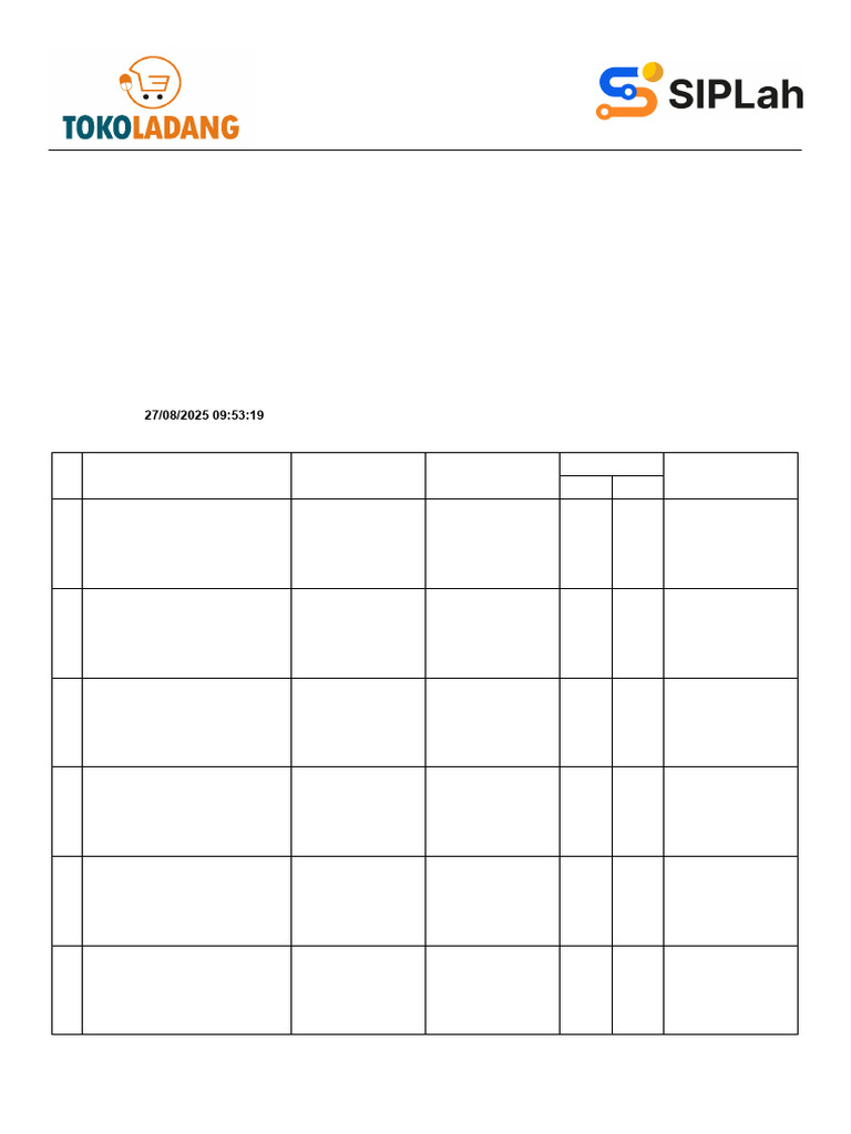 Proforma Invoice Toko Ladang 2025 | PDF