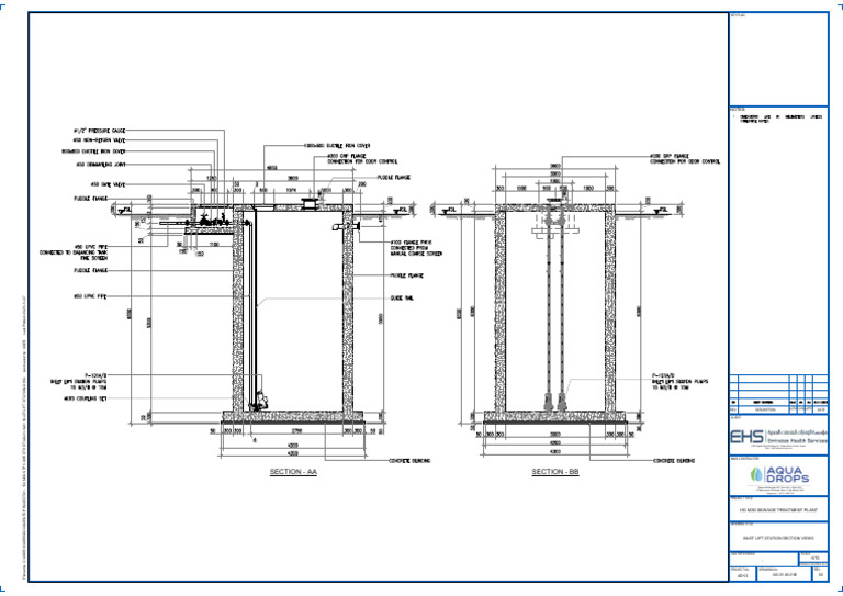AD-01-M-01B Inlet Lift Station Section Views | PDF