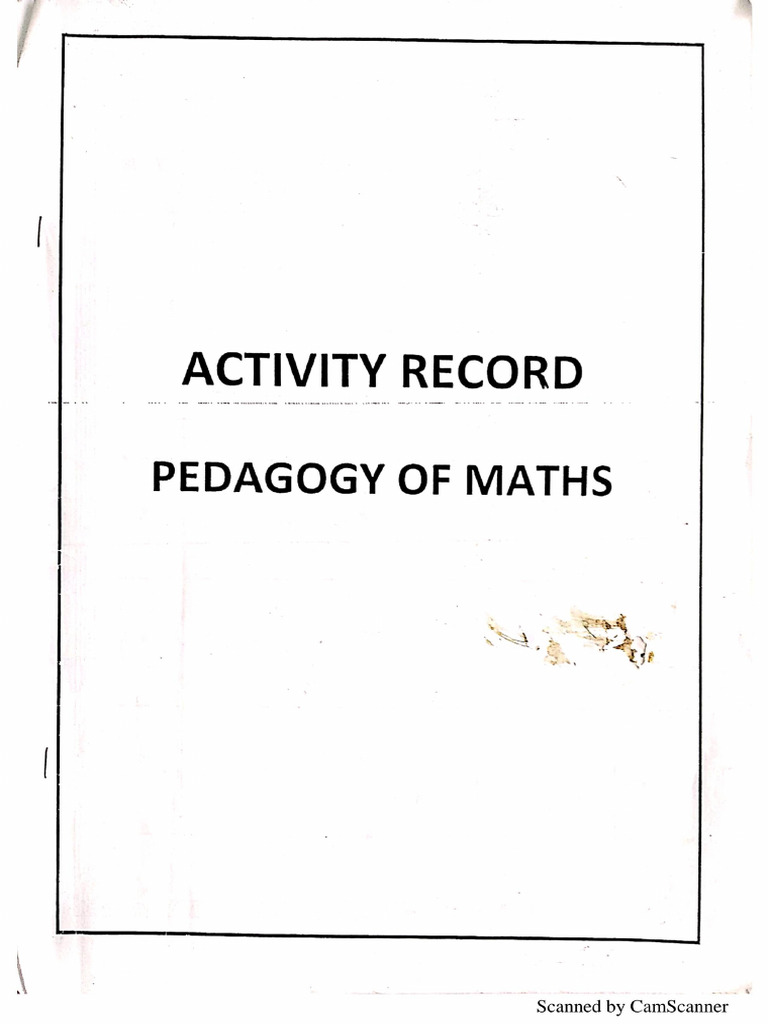 Maths Activity Record 3rd Sem | PDF