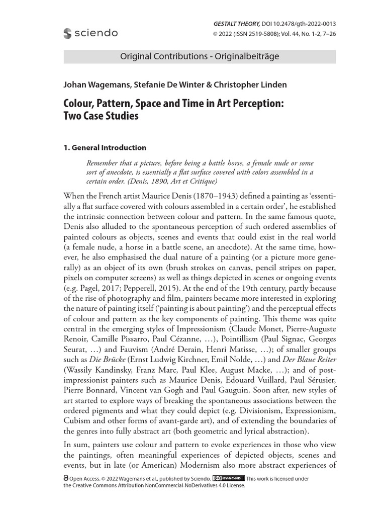 Art Perception: Colour and Pattern Studies | PDF | Color | Perception