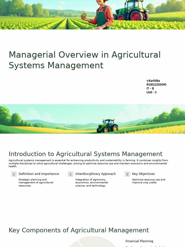 Agricultural Systems Management Overview | PDF | Agriculture ...