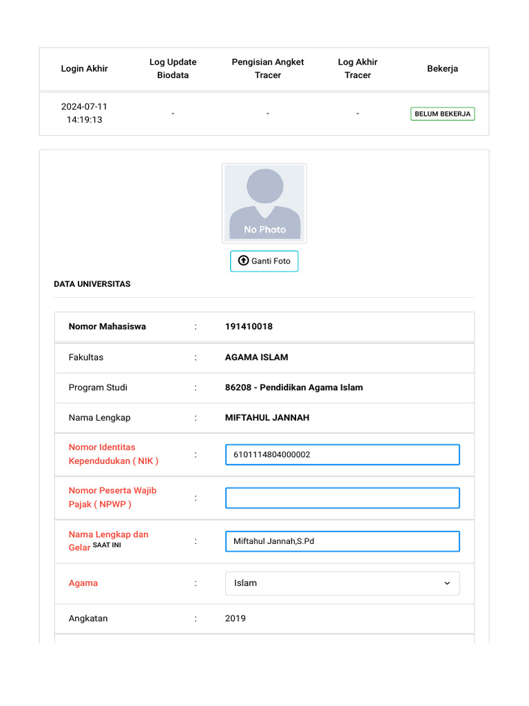 Alumni - Carier Data Center | PDF