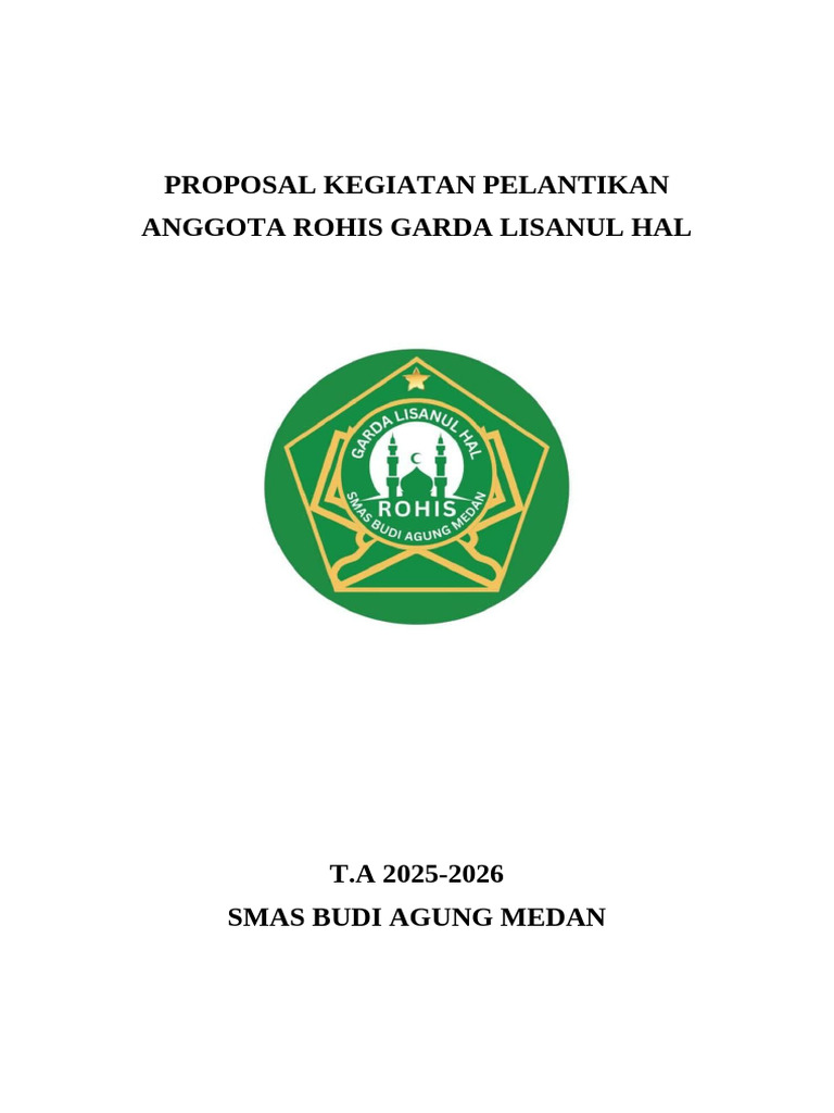 Pelantikan Anggota Rohis SMA Budi Agung | PDF