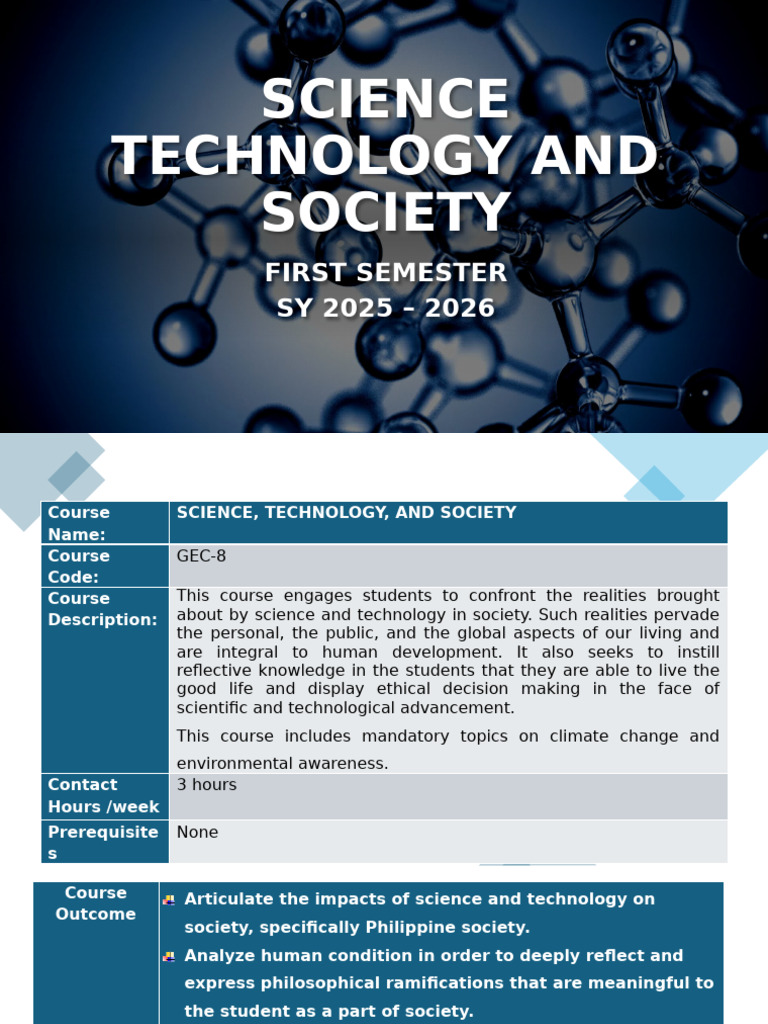 Science Technology and Society Orientation | PDF | Science | Nanotechnology