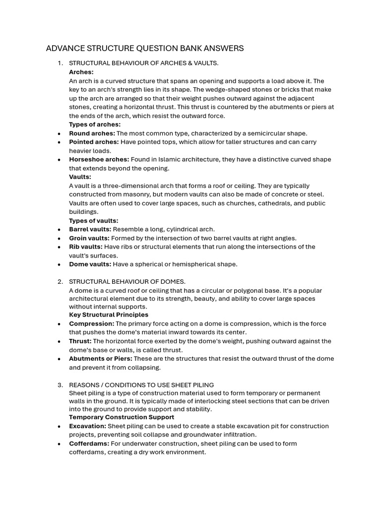 Structural Engineering Concepts Explained | PDF | Vault (Architecture ...