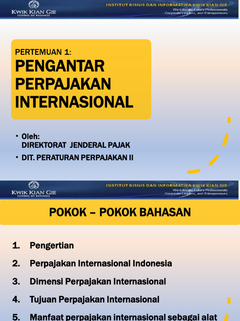Pengantar Perpajakan Internasional Indonesia | PDF