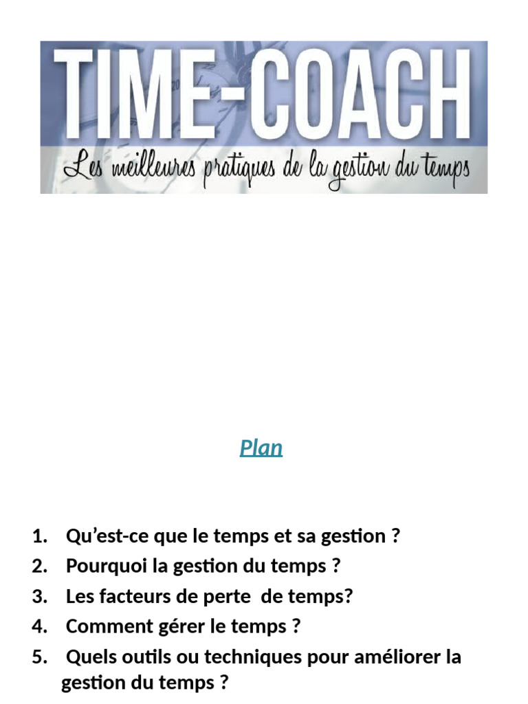 Stratégies Efficaces de Gestion du Temps | PDF | Planification