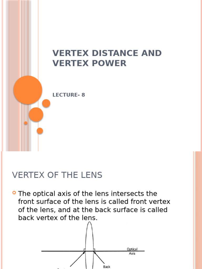Vertex Distance and Vertex Power | PDF