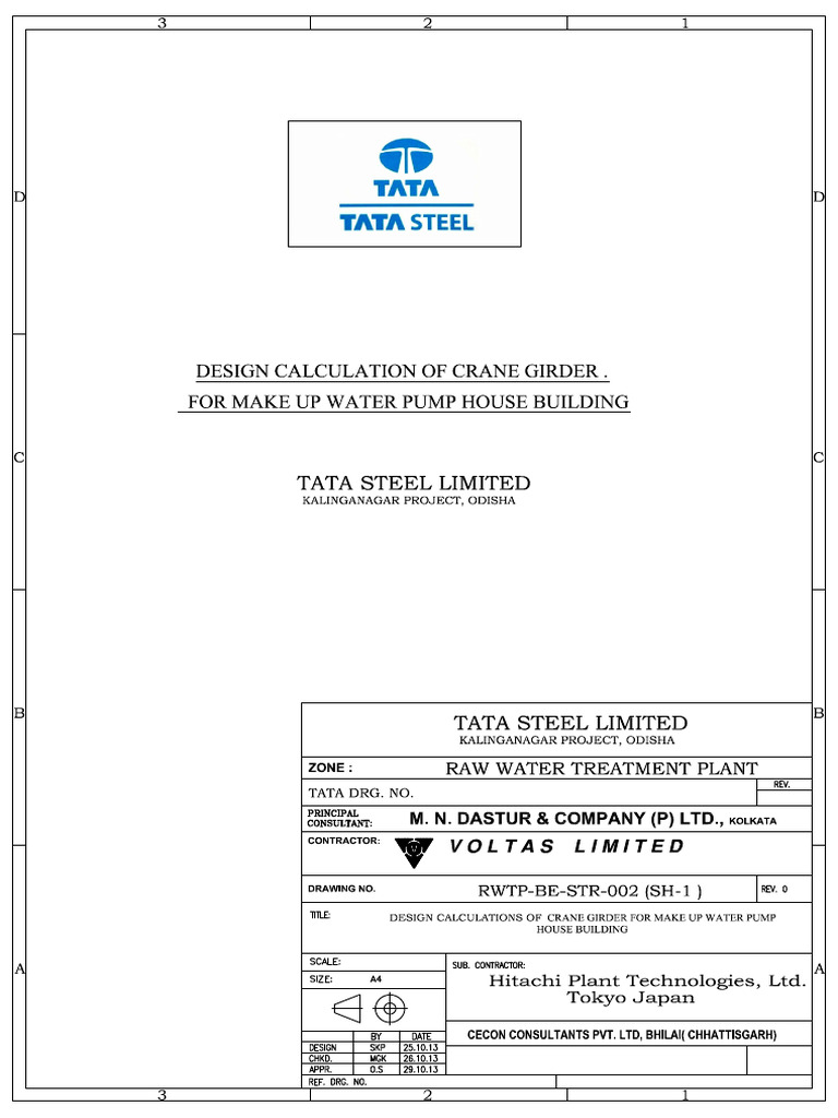 Rwtp-Be-Str-002 (SH-1) (R-0) | PDF | Crane (Machine) | Mechanical ...