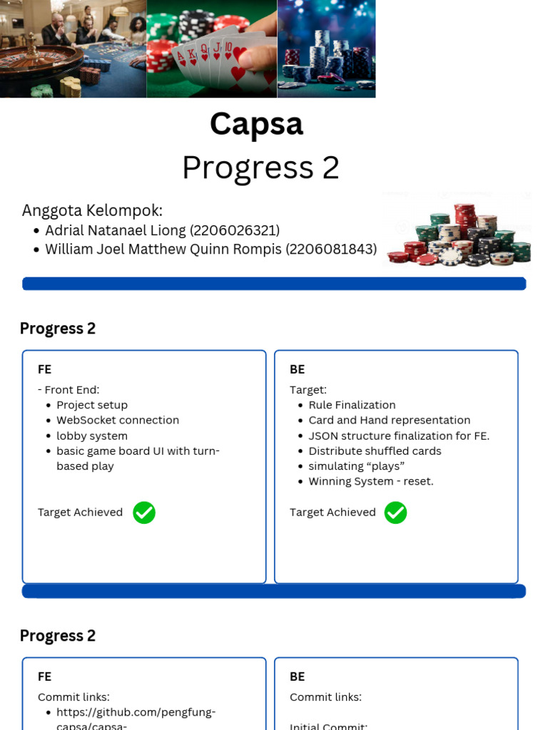 Capsa Game Development Progress Report | PDF | Functional Programming ...